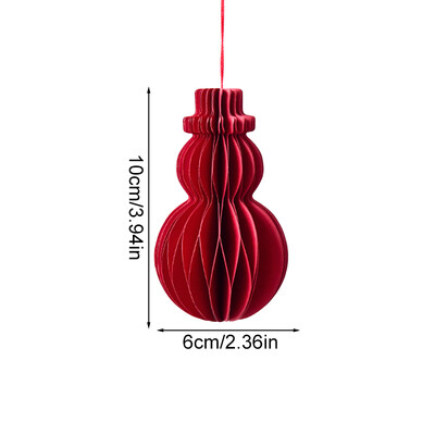 1 db karácsonyi papír méhsejt golyós medál karácsonyfára függő díszek üreges lámpás labda újévi Navidad ajándék otthoni dekoráció