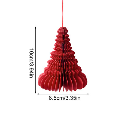 1 db karácsonyi papír méhsejt golyós medál karácsonyfára függő díszek üreges lámpás labda újévi Navidad ajándék otthoni dekoráció
