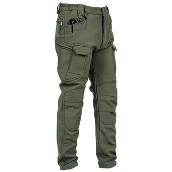 Тактически и кадифени панталони Ruins Camouflage Outdoor Soft Shell Pants Russian Camouflage Little Green People Moss Green Pants