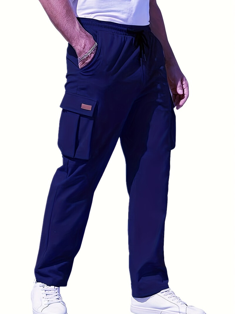 Vyriškos laisvos tiesios darbo kelnės, vyriškos pavasario ir rudens amerikietiško stiliaus kelnės, drapiruotos plačios kelnės, vyriškos