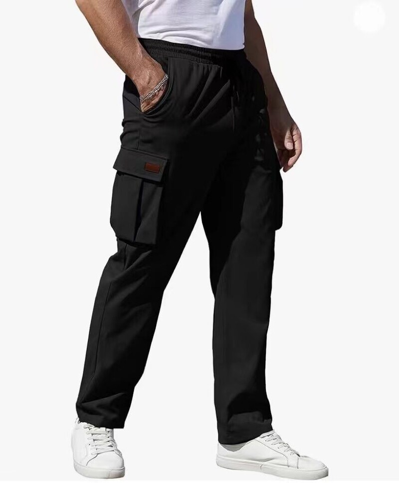 Vyriškos laisvos tiesios darbo kelnės, vyriškos pavasario ir rudens amerikietiško stiliaus kelnės, drapiruotos plačios kelnės, vyriškos