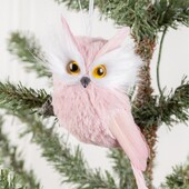 Νέο χαριτωμένο κρεμαστό κρεμαστό ροζ κουκουβάγια Χειροτεχνία με μπρελόκ με μπρελόκ για μικρά παιχνίδια για ζώα Diy Διακοσμητικό χριστουγεννιάτικο δέντρο Δημιουργικό μπρελόκ