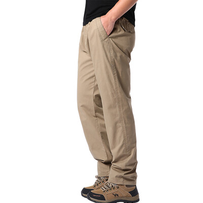 Ανδρικό καλοκαιρινό καθημερινό παντελόνι Βαμβακερές φόρμες με λεπτό στυλ Ελαστική μέση Αθλητικό για εξωτερικούς χώρους Φαρδύ παντελόνι εργασίας Trend Παντελόνι μονόχρωμο