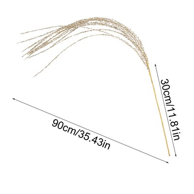 90cm kalėdinės putojančios pušies šakos lipni blizgučiai kutai kviečių ausys navidad šakos gėlės eglutės papuošimai