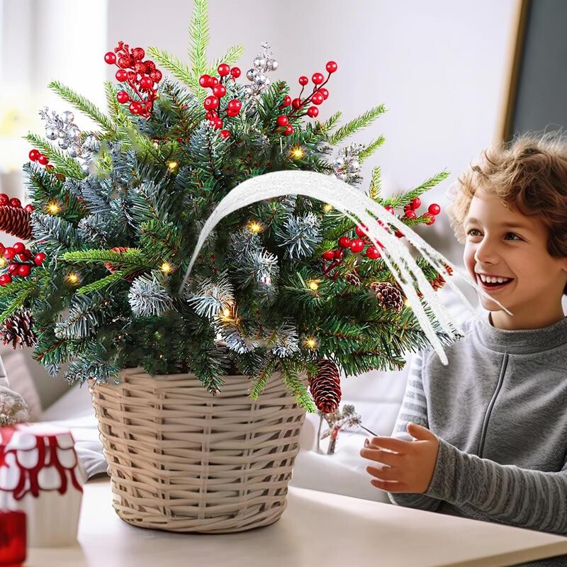 90cm kalėdinės putojančios pušies šakos lipni blizgučiai kutai kviečių ausys navidad šakos gėlės eglutės papuošimai