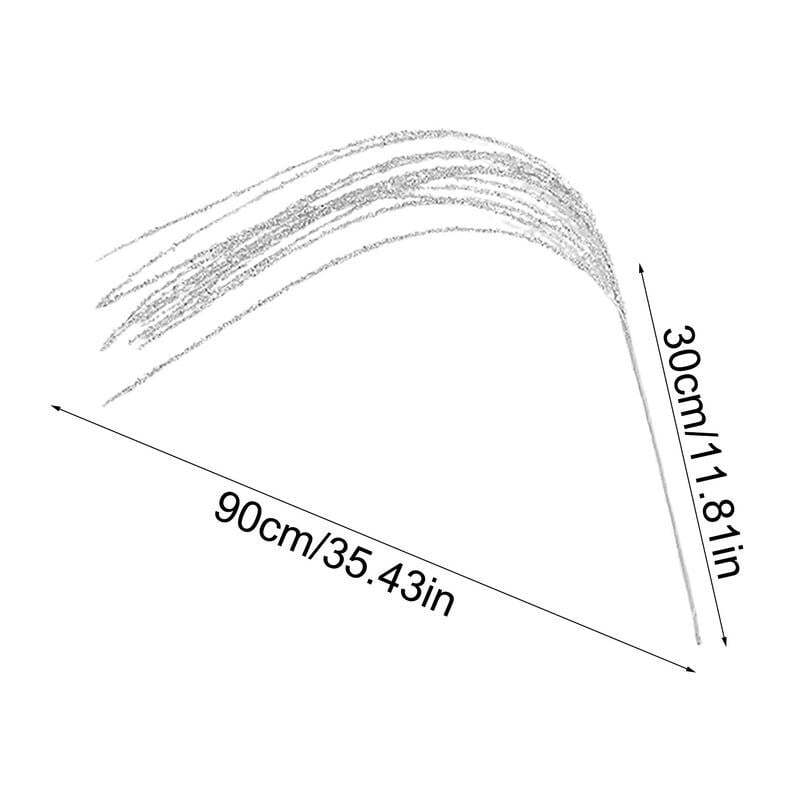 90cm kalėdinės putojančios pušies šakos lipni blizgučiai kutai kviečių ausys navidad šakos gėlės eglutės papuošimai