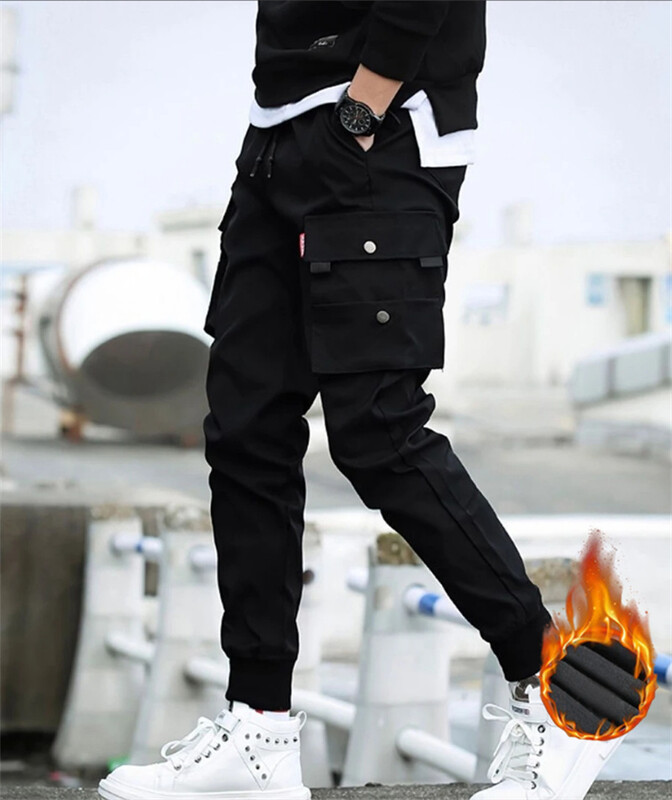 Rudens ir žiemos naujos vyriškos pliušinės laisvalaikio kelnės Madingos firminės laisvos pliušinės, storos, elastinės sportinės kelnės