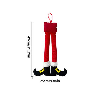 Jõulutriibud punased päkapikujalad rippuvad puukaunistused autojalad dekoratiivsed kaminad jõulupeo kaunistused