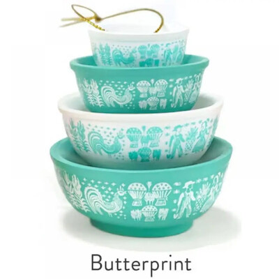 Χριστουγεννιάτικα μπολ στοίβαξης Στολίδι Ρετρό μπολ με φωλιά Χριστουγεννιάτικο δέντρο Κρεμαστό μενταγιόν μινιατούρα ρητίνης για διακόσμηση κουζινών