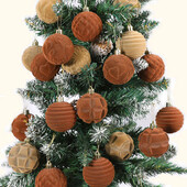 12 τμχ/σετ 6 εκ. στολίδια Χριστουγεννιάτικου δέντρου Κόκκινο Πράσινο Πορτοκαλί Καφές Μαύρο Γκρι Καφέ Μωβ Χριστουγεννιάτικη Μπάλα PET Χριστουγεννιάτικο δέντρο