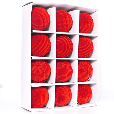 12 τμχ/σετ 6 εκ. στολίδια Χριστουγεννιάτικου δέντρου Κόκκινο Πράσινο Πορτοκαλί Καφές Μαύρο Γκρι Καφέ Μωβ Χριστουγεννιάτικη Μπάλα PET Χριστουγεννιάτικο δέντρο