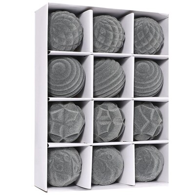 12 τμχ/σετ 6 εκ. στολίδια Χριστουγεννιάτικου δέντρου Κόκκινο Πράσινο Πορτοκαλί Καφές Μαύρο Γκρι Καφέ Μωβ Χριστουγεννιάτικη Μπάλα PET Χριστουγεννιάτικο δέντρο