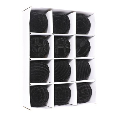 12 τμχ/σετ 6 εκ. στολίδια Χριστουγεννιάτικου δέντρου Κόκκινο Πράσινο Πορτοκαλί Καφές Μαύρο Γκρι Καφέ Μωβ Χριστουγεννιάτικη Μπάλα PET Χριστουγεννιάτικο δέντρο