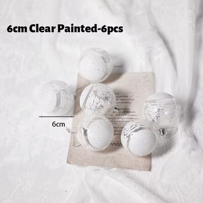 1 Σετ Ασημί γκρι Χριστουγεννιάτικες ζωγραφισμένες μπάλες Διακοσμήσεις Χριστουγεννιάτικο δέντρο Σαμπάνια Αρκουδάκι Μενταγιόν Εξοχικό Στολίδι για πάρτι