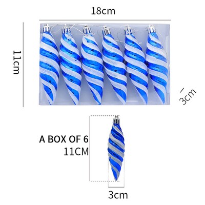 Kalėdinių papuošalų rinkinys 11 cm plastikinis, nedūžtantis kalėdinis pakabinamas papuošalas, skirtas Kalėdų eglutei namų vakarėlio dekoravimui