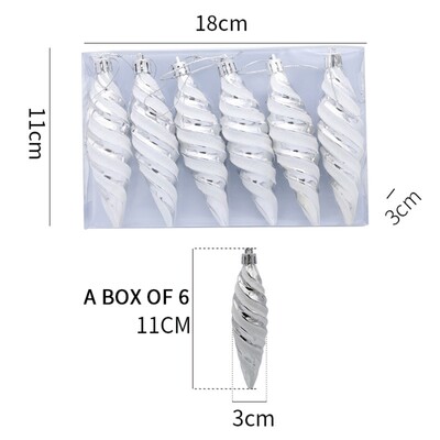 Kalėdinių papuošalų rinkinys 11 cm plastikinis, nedūžtantis kalėdinis pakabinamas papuošalas, skirtas Kalėdų eglutei namų vakarėlio dekoravimui