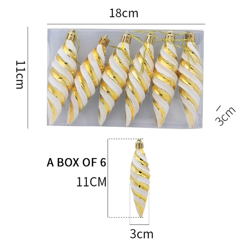 Kalėdinių papuošalų rinkinys 11 cm plastikinis, nedūžtantis kalėdinis pakabinamas papuošalas, skirtas Kalėdų eglutei namų vakarėlio dekoravimui