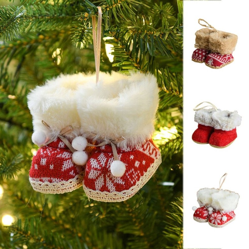 Διακοσμητικές χριστουγεννιάτικες μπότες κρεμαστό κρεμαστό μαλακό κρεμαστό βελούδινο χριστουγεννιάτικο δέντρο κρεμαστό βελούδινο/υφασμάτινες μπότες σχήμα