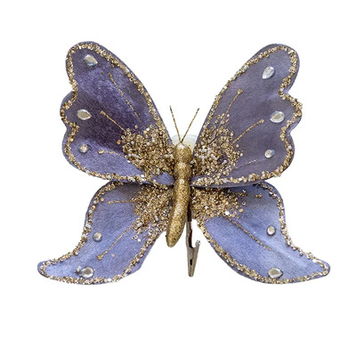 Χριστουγεννιάτικο Glitter Πεταλούδα Στολίδι Με Κλιπ Προσομοίωσης Πεταλούδα Διακοσμήσεις Χριστουγεννιάτικων Δέντρων Πρωτοχρονιάτικα Στολίδια για το σπίτι