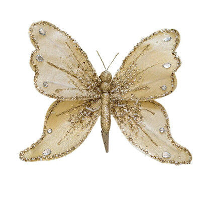 Χριστουγεννιάτικο Glitter Πεταλούδα Στολίδι Με Κλιπ Προσομοίωσης Πεταλούδα Διακοσμήσεις Χριστουγεννιάτικων Δέντρων Πρωτοχρονιάτικα Στολίδια για το σπίτι