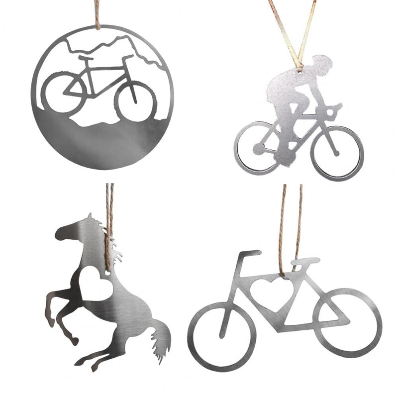 1τμχ Χριστουγεννιάτικο Ποδήλατο Στολίδι Ποδήλατο με θέμα Χριστουγεννιάτικο Διακοσμητικό Μεταλλικό Ποδήλατο βουνού για Δέντρο για Παράθυρο για Ποδηλάτες