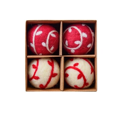 Karácsonyfadísz golyós medál gyapjú filc hópehely Karácsonyi dekoráció Karácsonyi levelek Karácsonyi bál ajándékcsomag