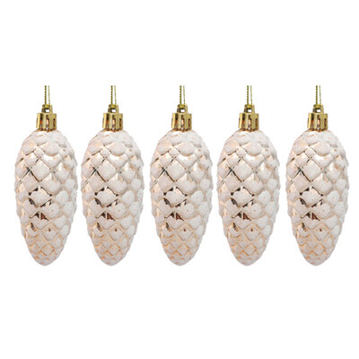 4 τμχ Χριστουγεννιάτικο κουκουνάρι Διακοσμητικό Χριστουγεννιάτικο Δέντρο Κρεμαστό στολίδι Χρυσό ασημί κόκκινο πλαστικό κουκουνάρι για χριστουγεννιάτικες διακοσμήσεις σπιτιού