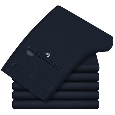 Ανδρικό φθινοπωρινό κλασικό στυλ Μπεζ επαγγελματικό ίσιο παντελόνι Casual Stretch Βαμβακερό ψηλόμεσο μασίφ παντελόνι μάρκας χακί πράσινο μαύρο