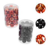 68 vnt. Helovino kalėdinis balius, oranžinės spalvos papuošalai, pakabinami rutuliai, vakarėlio reikmenys, papuošalai, plastikiniai dekoratyviniai pakabukai