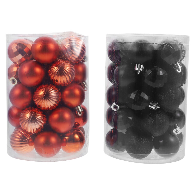 68 vnt. Helovino kalėdinis balius, oranžinės spalvos papuošalai, pakabinami rutuliai, vakarėlio reikmenys, papuošalai, plastikiniai dekoratyviniai pakabukai