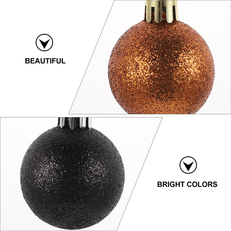 68 vnt. Helovino kalėdinis balius, oranžinės spalvos papuošalai, pakabinami rutuliai, vakarėlio reikmenys, papuošalai, plastikiniai dekoratyviniai pakabukai