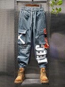 Pavasario/vasaros greitai džiūstančios kelnės Ice Silk Devynių taškų darbo kelnės Jaunimo vyriškos laisvalaikio kelnės