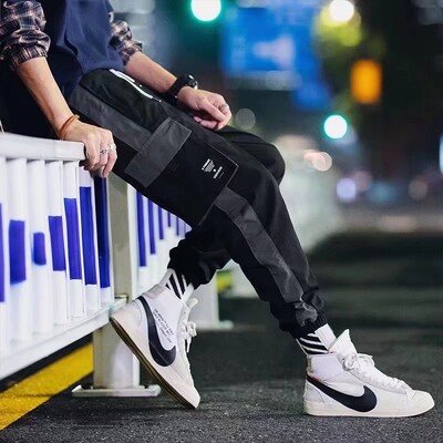 Pavasario/vasaros greitai džiūstančios kelnės Ice Silk Devynių taškų darbo kelnės Jaunimo vyriškos laisvalaikio kelnės