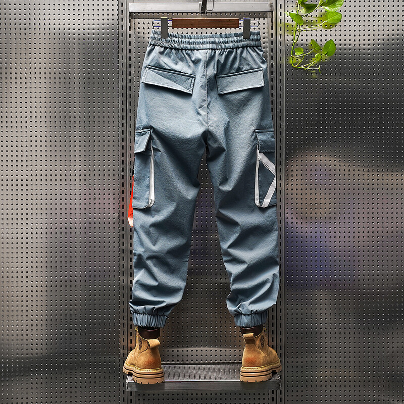 Pavasario/vasaros greitai džiūstančios kelnės Ice Silk Devynių taškų darbo kelnės Jaunimo vyriškos laisvalaikio kelnės