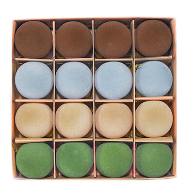 16 τμχ Χριστουγεννιάτικες μπάλες 2,4'' Βελούδινες υφασμάτινες βελούδινες μπάλες Στολίδι Μπεζ/Καφέ/Λευκό/Μπλε/Πράσινο Για Διακόσμηση Χριστουγεννιάτικου Πάρτυ