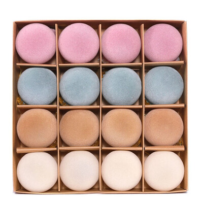 16 τμχ Χριστουγεννιάτικες μπάλες 2,4'' Βελούδινες υφασμάτινες βελούδινες μπάλες Στολίδι Μπεζ/Καφέ/Λευκό/Μπλε/Πράσινο Για Διακόσμηση Χριστουγεννιάτικου Πάρτυ