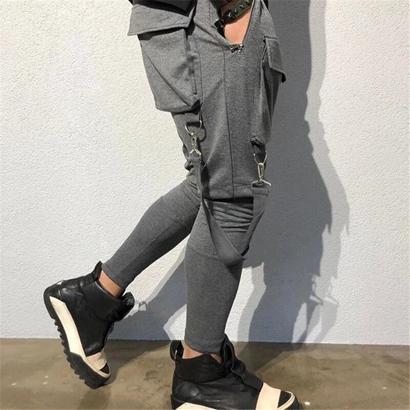 Ανδρικά Joggers Τσέπη με φερμουάρ Hip-hop Φούτερ με πολλές τσέπες Άνδρας Γυμναστήρια Γυμναστική Γυμναστική Βαμβακερά παντελόνια Ανδρικά παντελόνια καθημερινής μόδας Skinny