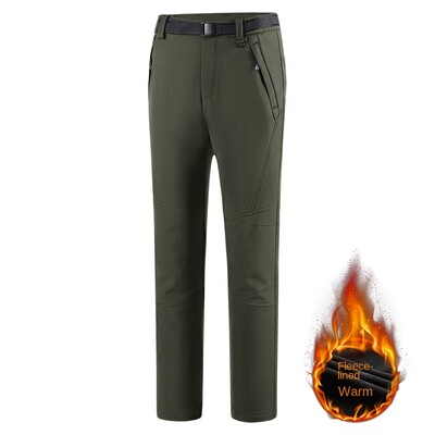 Παντελόνι Storm Outdoor Ανδρικό αδιάβροχο παντελόνι από μαλακό κέλυφος Φθινοπωρινό χειμερινό φλις παχύ φλις παντελόνι αναρρίχησης