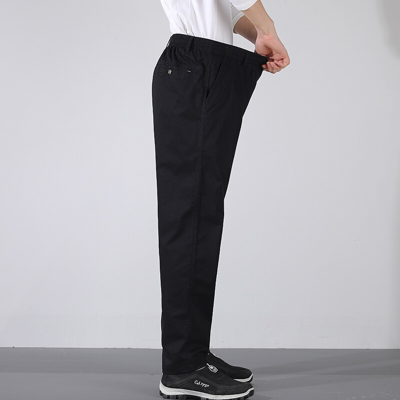 Ανοιξιάτικο φθινόπωρο Ανδρικά ρούχα με τσέπες με κουμπί ελαστικό ψηλόμεσο μοντέρνο casual ίσιο μολύβι Cargo παντελόνι Vintage παντελόνι