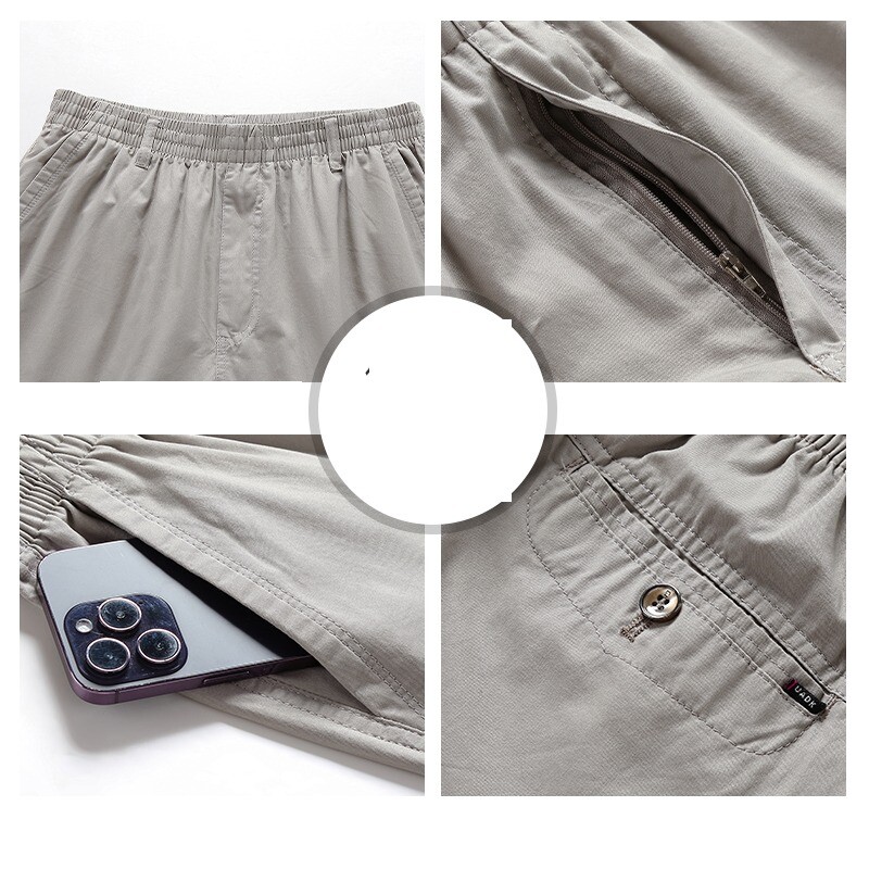 Ανοιξιάτικο φθινόπωρο Ανδρικά ρούχα με τσέπες με κουμπί ελαστικό ψηλόμεσο μοντέρνο casual ίσιο μολύβι Cargo παντελόνι Vintage παντελόνι