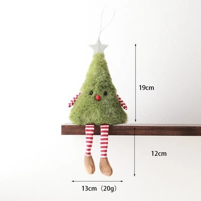 Χριστουγεννιάτικο δέντρο βελούδινη κούκλα μελόψωμο κούκλα με γεμιστά παιχνίδια Χριστουγεννιάτικα στολίδια Χριστουγεννιάτικο δέντρο 2025 Πρωτοχρονιάτικο κρεμαστό στολίδι