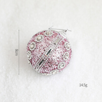 Ροζ μπάλα αφρού Διακοσμήσεις Χριστουγεννιάτικου δέντρου Χριστουγεννιάτικο μελόψωμο μενταγιόν Χριστουγεννιάτικο μενταγιόν diy Χριστουγεννιάτικα στολίδια