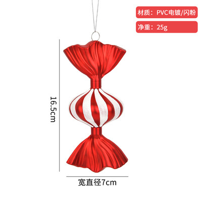 Χριστουγεννιάτικη διακόσμηση πολύχρωμη καραμέλα στολίδι χρυσό ροζ πλαστική ζωγραφισμένη καραμέλα Κρεμαστό διακόσμηση χριστουγεννιάτικου δέντρου