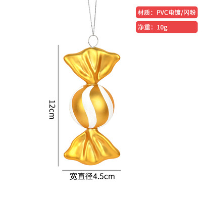 Χριστουγεννιάτικη διακόσμηση πολύχρωμη καραμέλα στολίδι χρυσό ροζ πλαστική ζωγραφισμένη καραμέλα Κρεμαστό διακόσμηση χριστουγεννιάτικου δέντρου