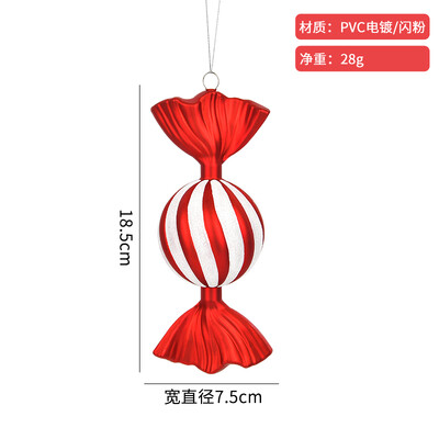 Χριστουγεννιάτικη διακόσμηση πολύχρωμη καραμέλα στολίδι χρυσό ροζ πλαστική ζωγραφισμένη καραμέλα Κρεμαστό διακόσμηση χριστουγεννιάτικου δέντρου