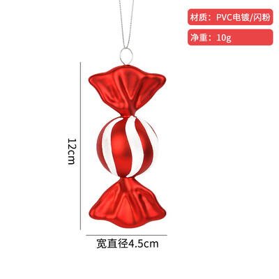 Χριστουγεννιάτικη διακόσμηση πολύχρωμη καραμέλα στολίδι χρυσό ροζ πλαστική ζωγραφισμένη καραμέλα Κρεμαστό διακόσμηση χριστουγεννιάτικου δέντρου