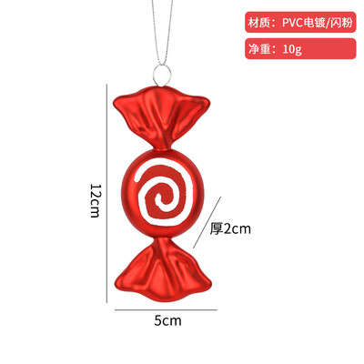 Χριστουγεννιάτικη διακόσμηση πολύχρωμη καραμέλα στολίδι χρυσό ροζ πλαστική ζωγραφισμένη καραμέλα Κρεμαστό διακόσμηση χριστουγεννιάτικου δέντρου