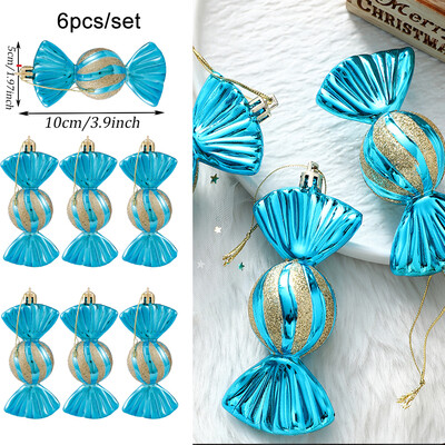 5/6 vnt Kalėdų Macaron ledų saldainių pakabukas Mielas spurgos pyragas Kalėdų eglutės ornamentas 2023 Namų vakarėlis Navidad dekoravimas 2024 m.