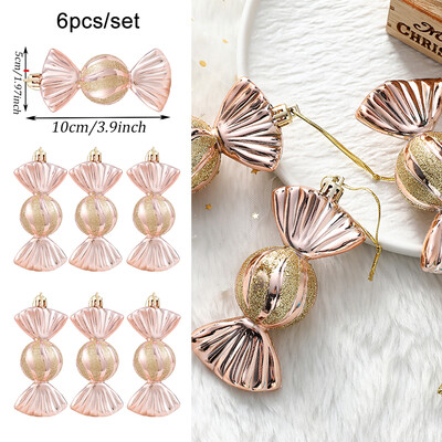 5/6 vnt Kalėdų Macaron ledų saldainių pakabukas Mielas spurgos pyragas Kalėdų eglutės ornamentas 2023 Namų vakarėlis Navidad dekoravimas 2024 m.