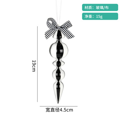 juoda ir balta tapyba kūrybinių stiklo rutulių formos rutuliai Kalėdų eglutės scenos dekoracijos, kabantys raudoni ir balti kabantys rutuliai